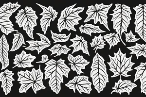 Maple leaves tattoo idea