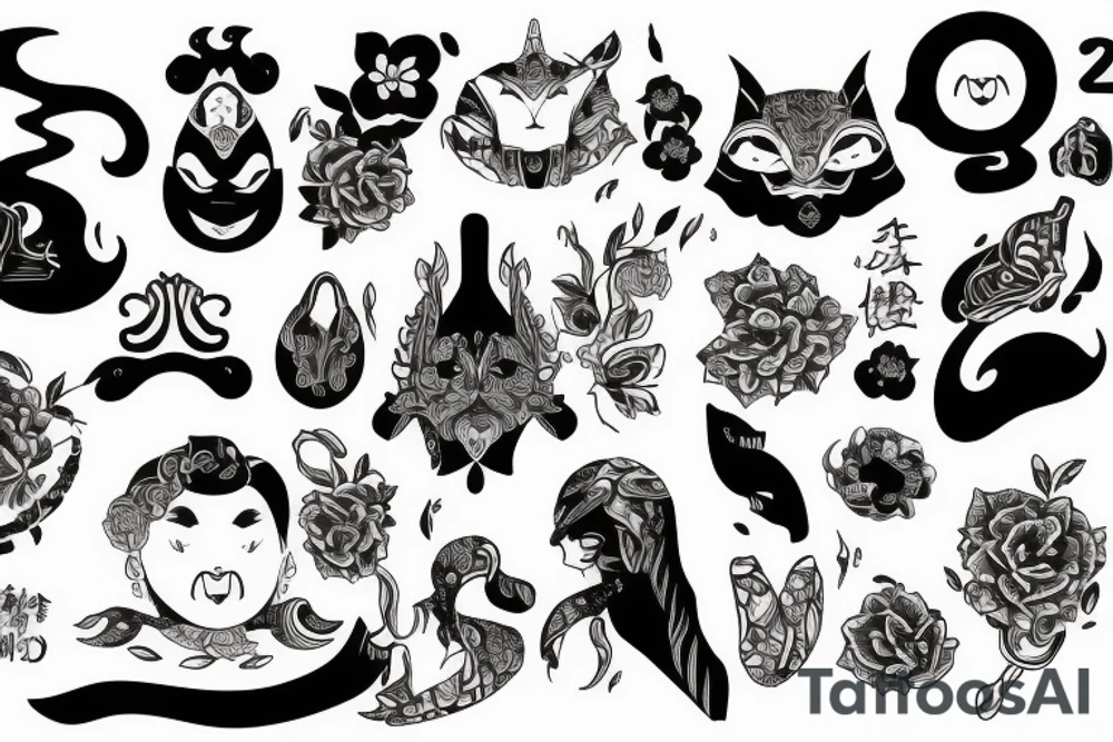 something with the hidden name "Katrine" tattoo idea