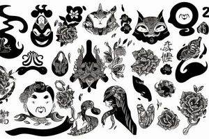 something with the hidden name "Katrine" tattoo idea
