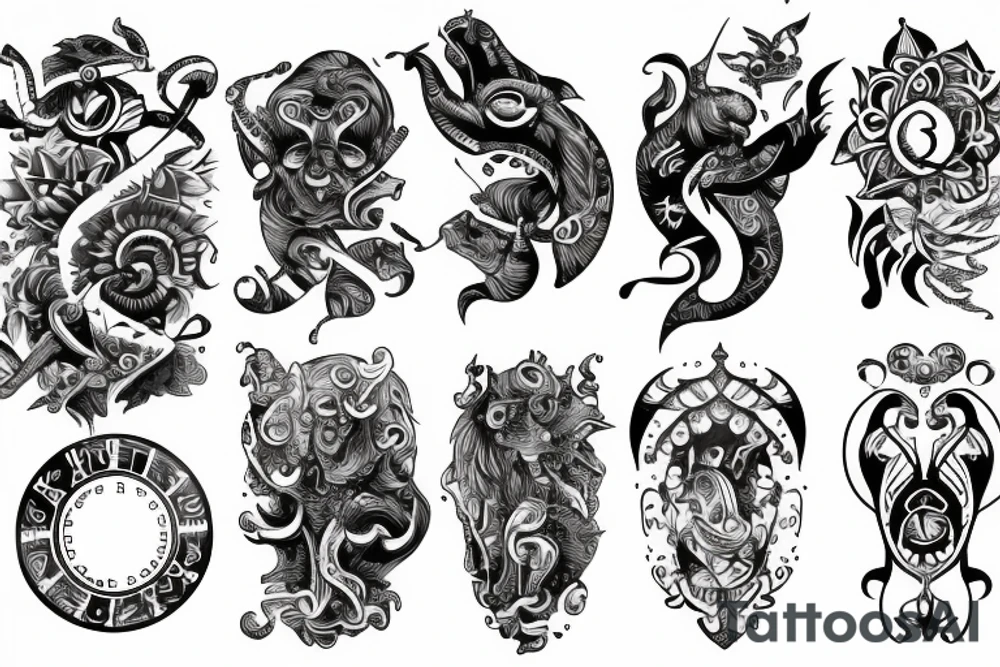 forearm tattoo with the Zodiac twins tattoo idea