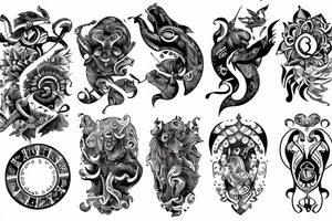 forearm tattoo with the Zodiac twins tattoo idea