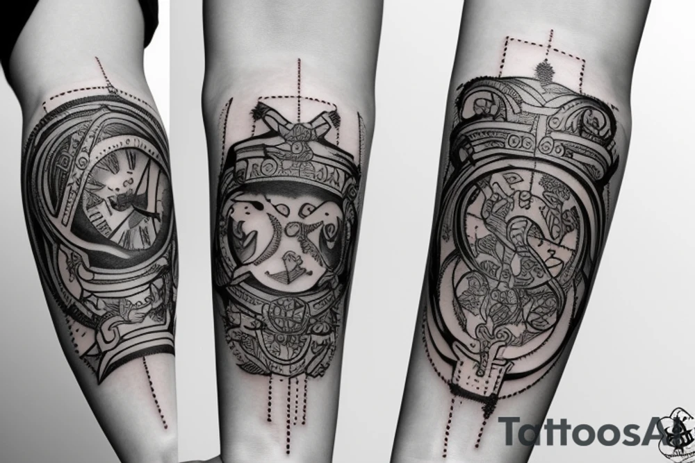 forearm tattoo with the Zodiac twins tattoo idea