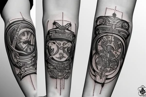 forearm tattoo with the Zodiac twins tattoo idea