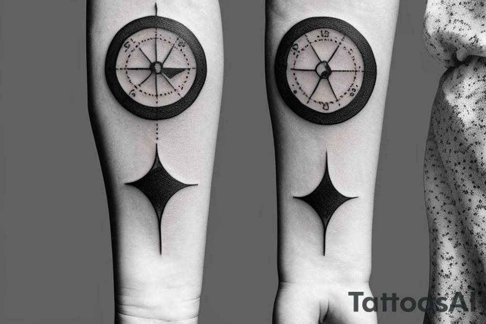 simple minimalistisc forearm tattoo with the Zodiac twins incorporated with the meaning of Cathryn name "Pure" tattoo idea