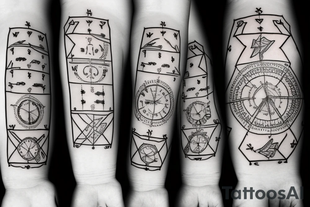 simple minimalistisc forearm tattoo with the Zodiac twins incorporated with the meaning of Cathryn name "Pure" tattoo idea