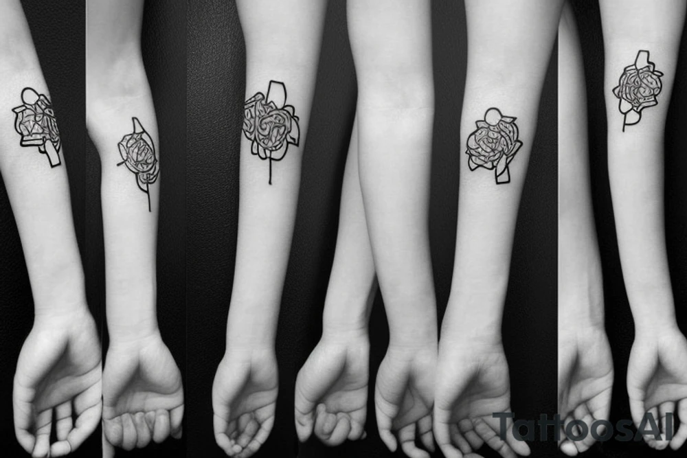simple minimalistisc forearm tattoo with the meaning of Cathryn name "Pure" tattoo idea