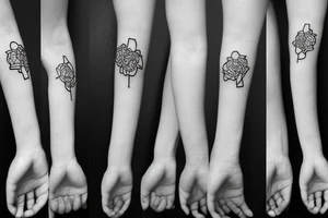 simple minimalistisc forearm tattoo with the meaning of Cathryn name "Pure" tattoo idea