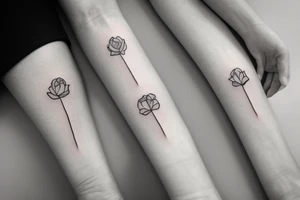 simple minimalistisc forearm tattoo with the meaning of Cathryn name "Pure" tattoo idea