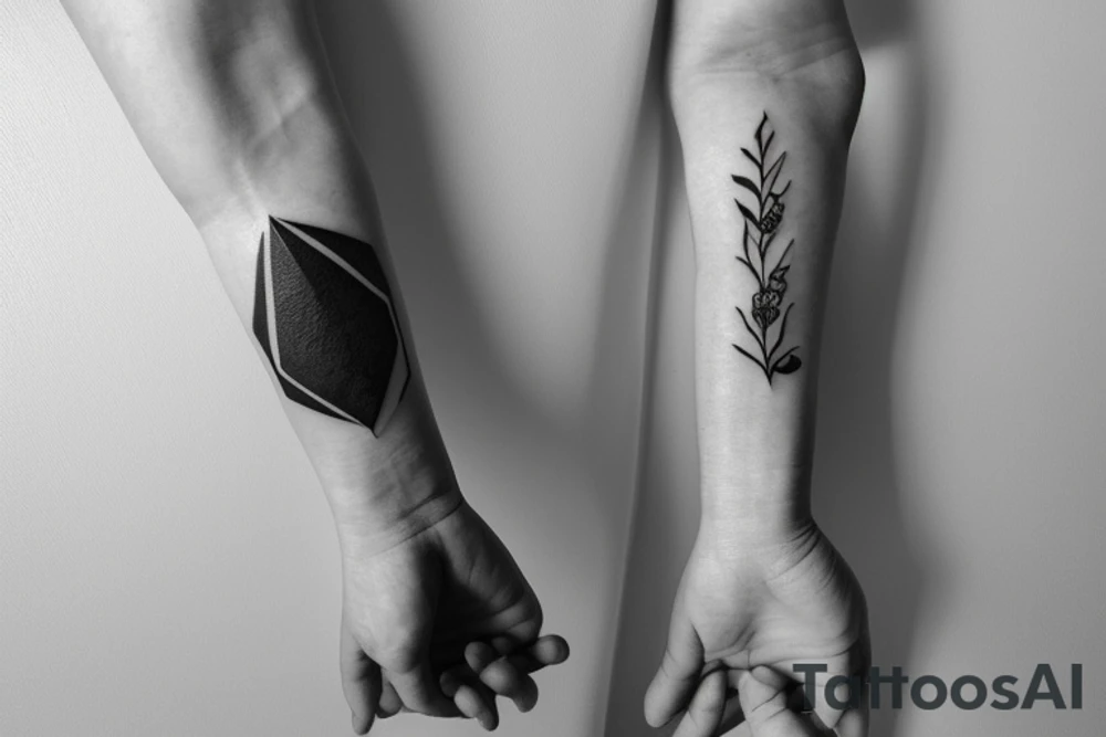 simple minimalistisc forearm tattoo with the meaning of Cathryn name "Pure" tattoo idea