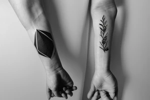 simple minimalistisc forearm tattoo with the meaning of Cathryn name "Pure" tattoo idea