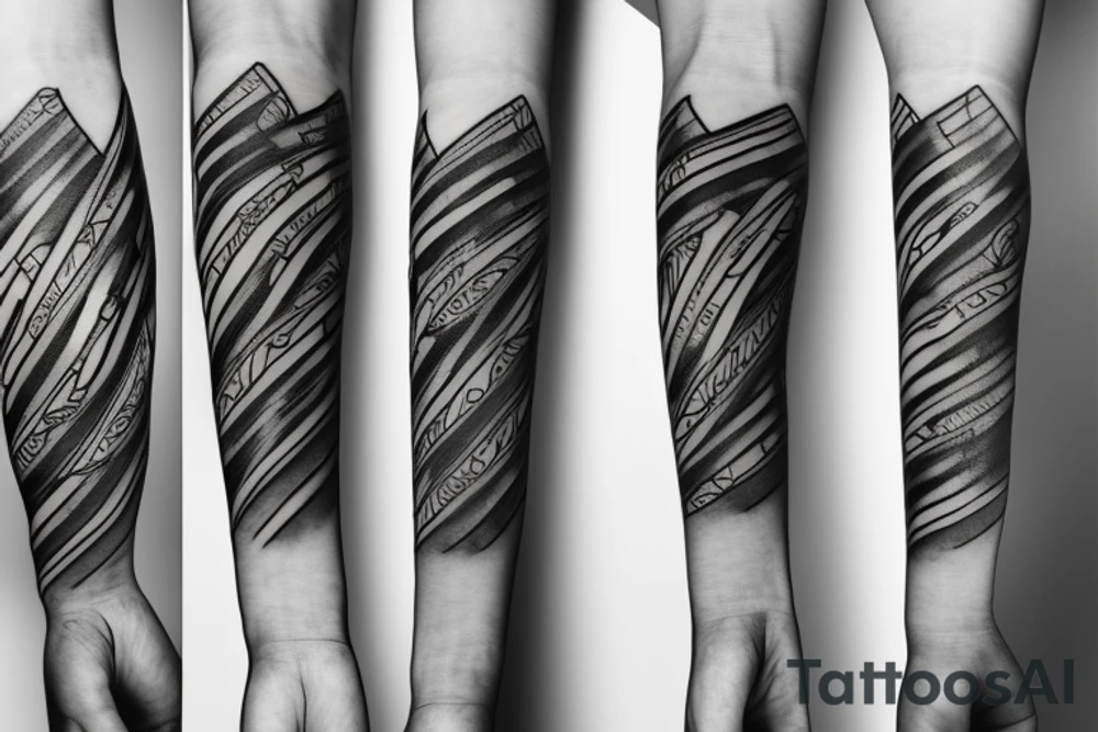 simple forearm tattoo with the Cathryne, pure and clean visualized tattoo idea