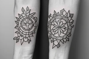 simple forearm tattoo with the Cathryne, pure and clean visualized tattoo idea