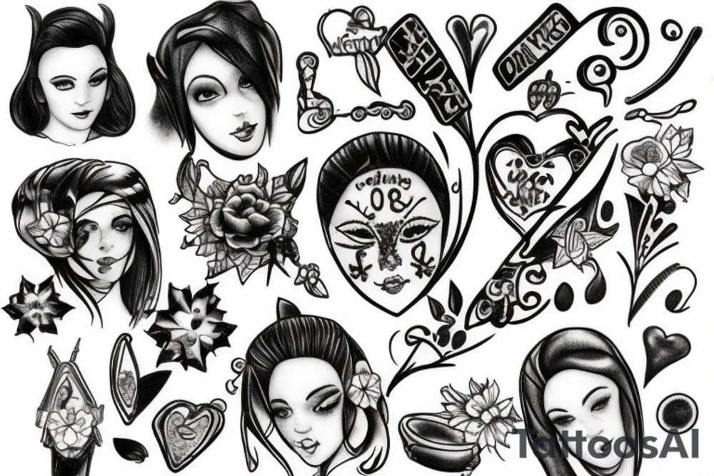 barrette with the date Jan. 2004 - Aug 2004 tattoo idea