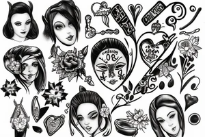 barrette with the date Jan. 2004 - Aug 2004 tattoo idea