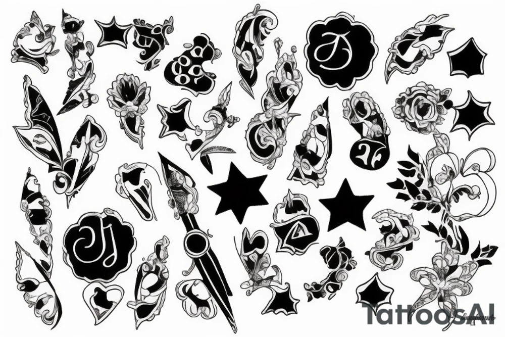 barrette with the date Jan. 2004 - Aug 2004 tattoo idea