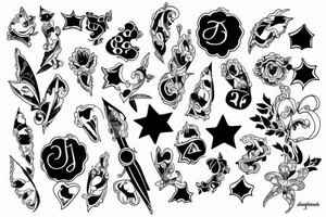 barrette with the date Jan. 2004 - Aug 2004 tattoo idea