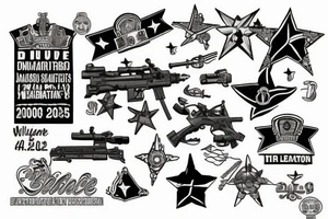 military barrette with the date Jan. 2004 - Aug 2004 tattoo idea