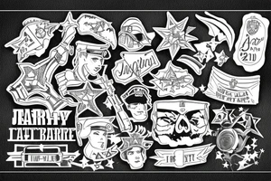 military barrette with the date Jan. 2004 - Aug 2004 tattoo idea