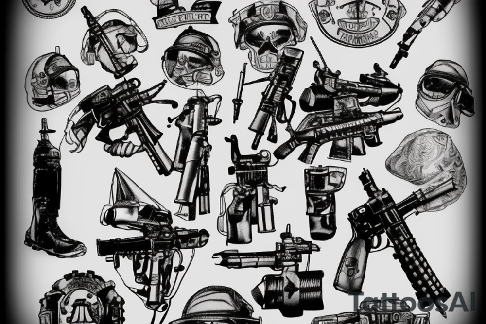 military barett with the date Jan. 2004 - Aug 2004 tattoo idea