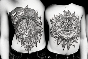 zodiac sign twins tattoo idea