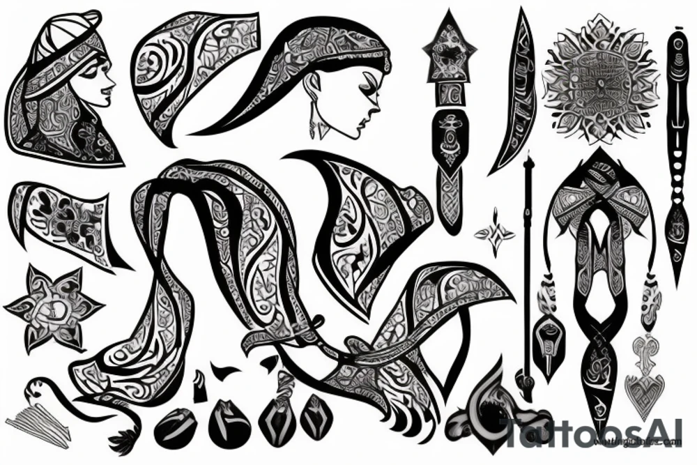 Arabian with medical stuff tattoo idea