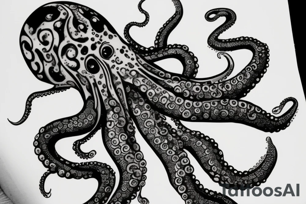 Octopus for the leg tattoo idea