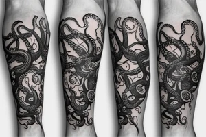 Octopus on the leg tattoo idea