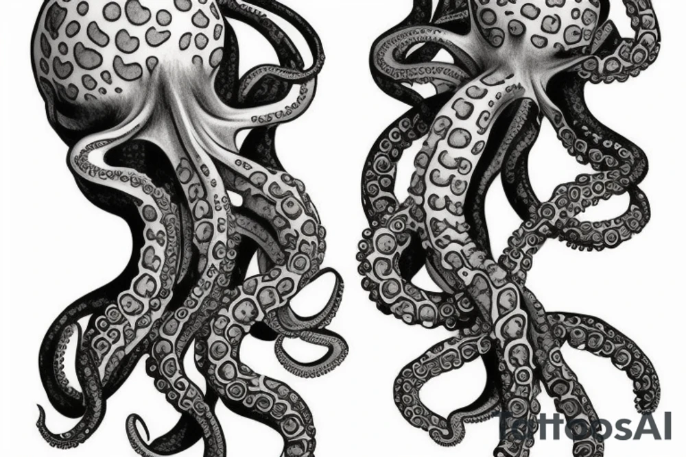 Octopus on the leg tattoo idea