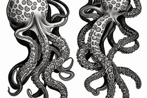 Octopus on the leg tattoo idea