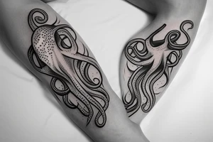 Octopus on the leg tattoo idea