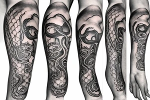 Octopus on the leg tattoo idea