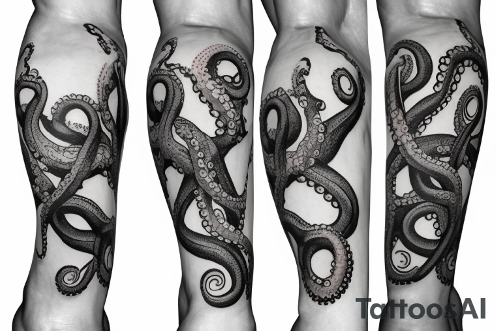 Octopus on the leg tattoo idea