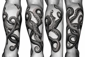 Octopus on the leg tattoo idea