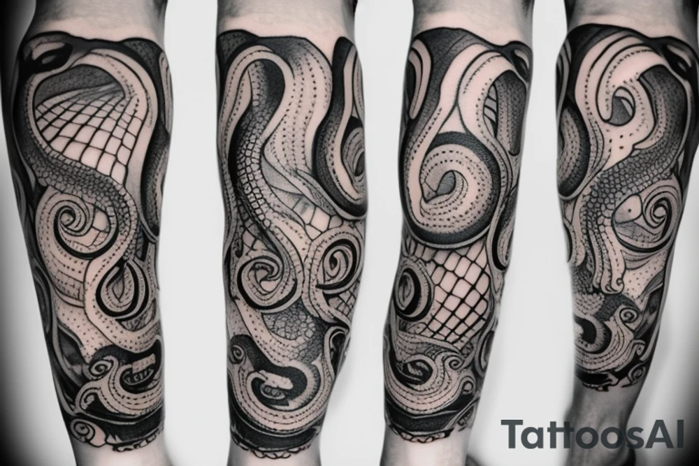 Octopus on the leg tattoo idea