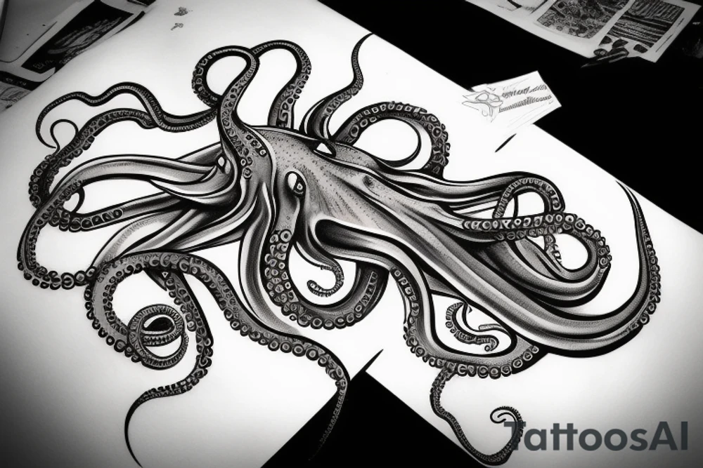 Octopus on the leg tattoo idea