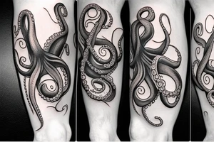 Octopus on the leg tattoo idea