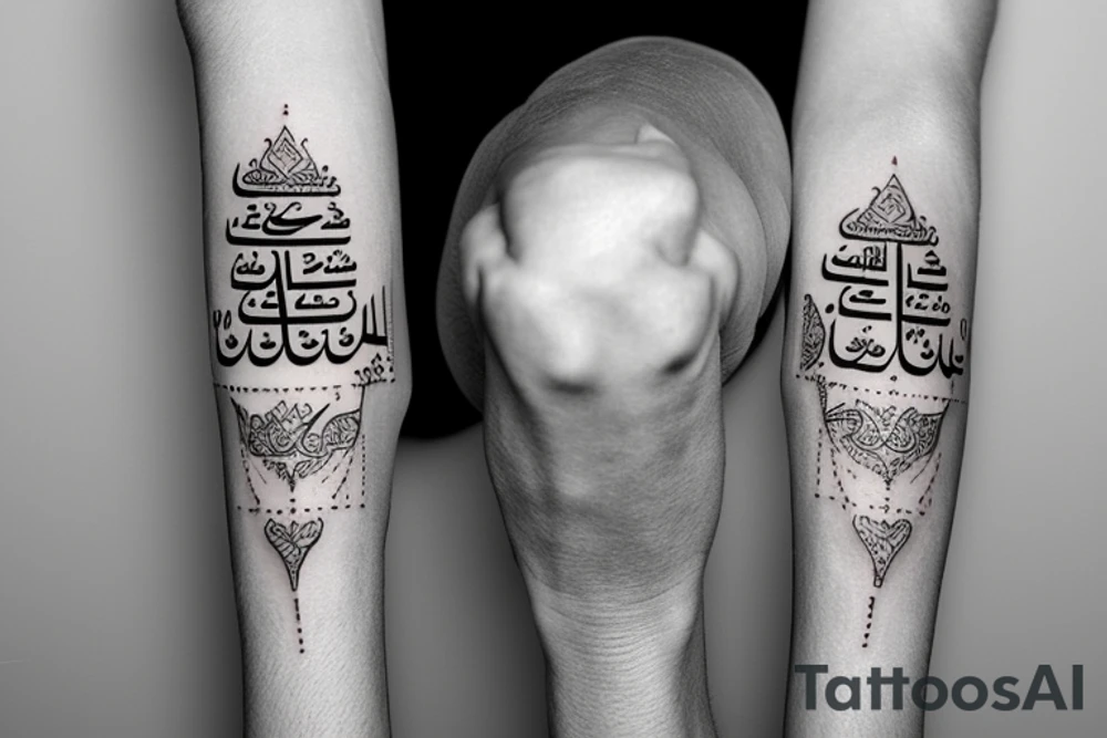 Arabic on the arm tattoo idea