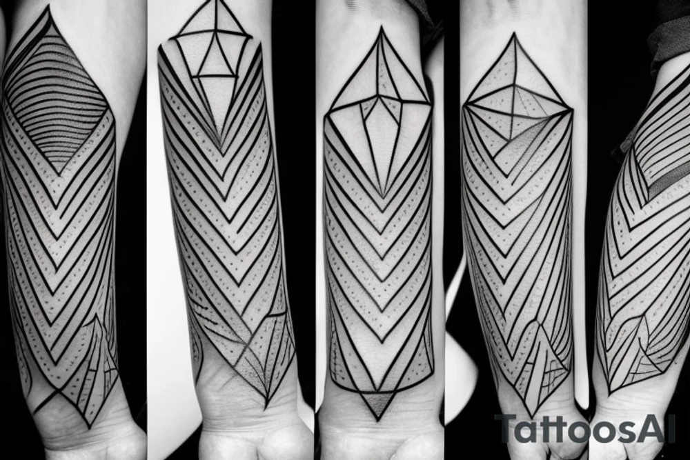 Triangle lines tattoo idea