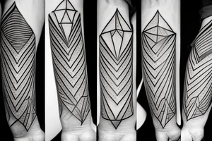 Triangle lines tattoo idea
