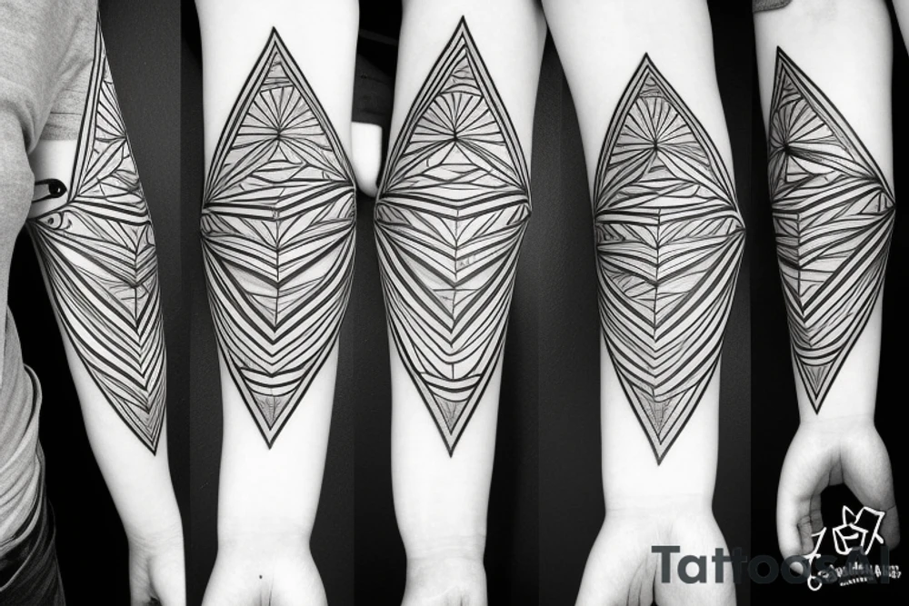 Triangle lines tattoo idea