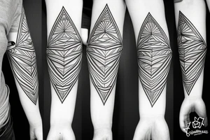 Triangle lines tattoo idea