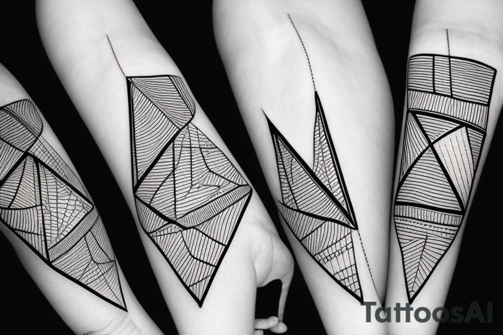 Triangle lines tattoo idea