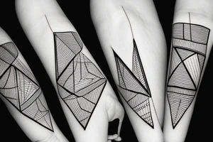 Triangle lines tattoo idea