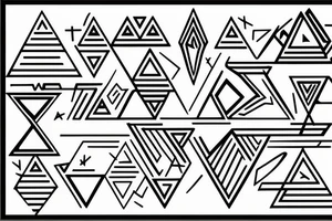 Triangle lines tattoo idea