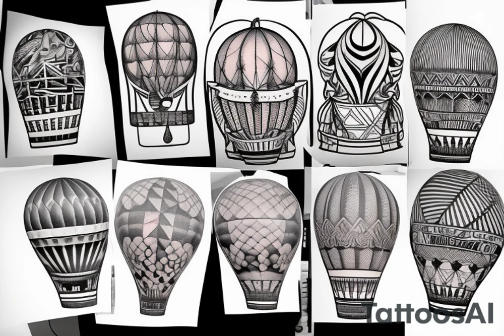 Forearm tattoo of A hot air balloon, the moab arch, a palm tree and  "the good life" tattoo idea