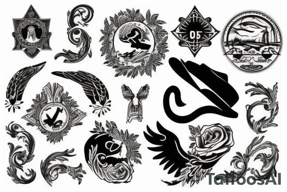 American traditional style with Florida symbolism tattoo idea