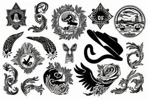 American traditional style with Florida symbolism tattoo idea