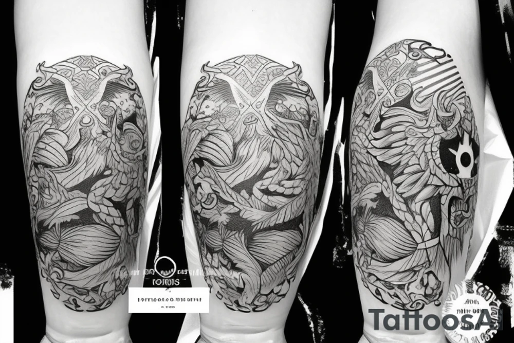 American traditional style with Florida symbolism tattoo idea