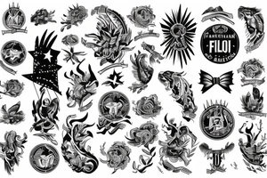 American traditional style with Florida symbolism tattoo idea