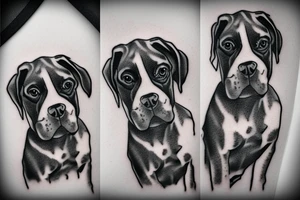 boxer breed dog tattoo idea